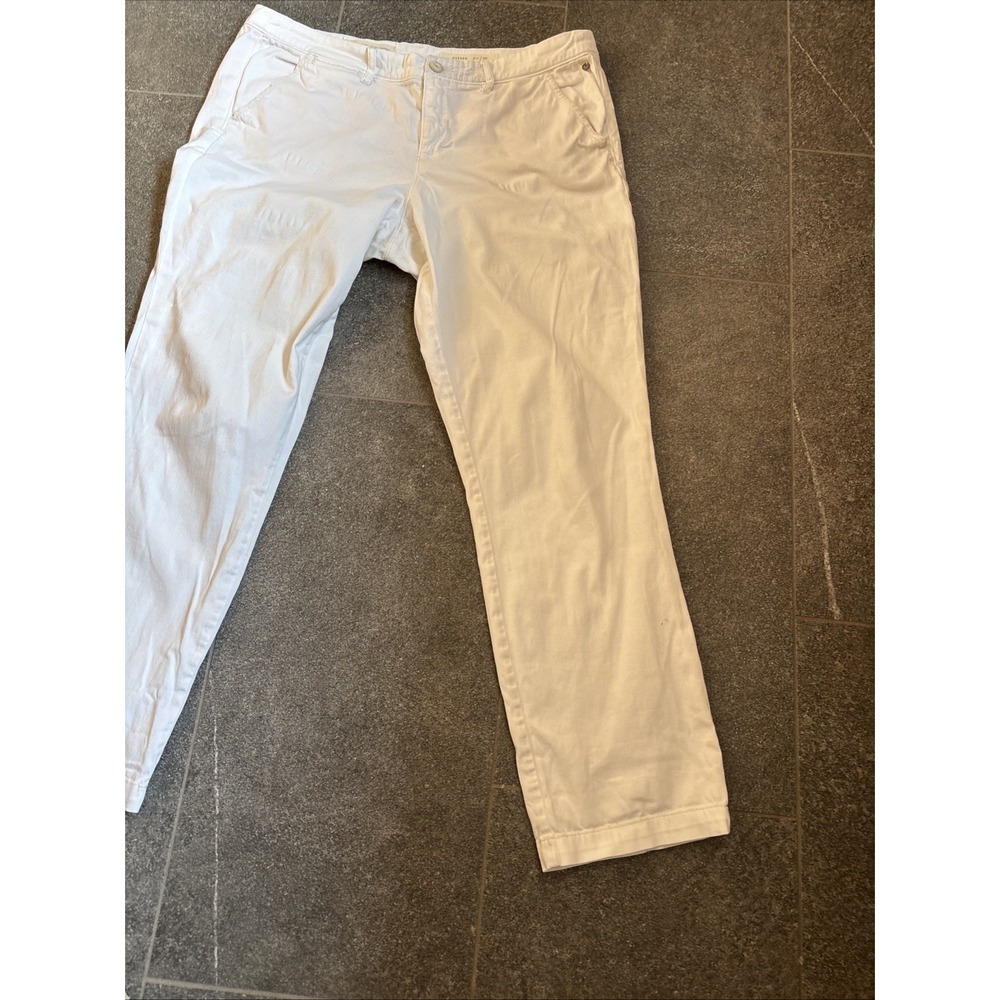 Anthropologie Pilcro Hyphen Stretch Cotton Chinos White  Women's Size 32 - Picture 9 of 16